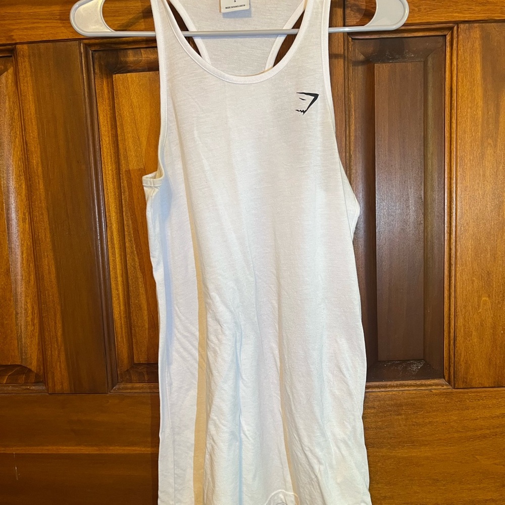 Gymshark White Sleeveless Top